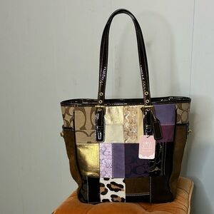Coach Multicolor Patchwork Tote